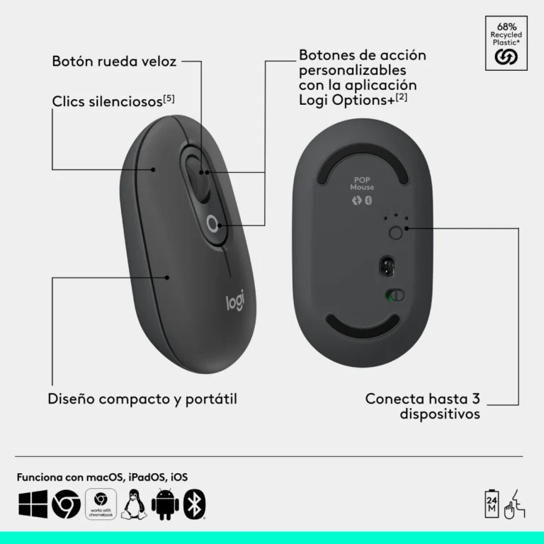 Combo-Logitech-POP-Icon-Grafito-Green-Espanol-Bluetooth