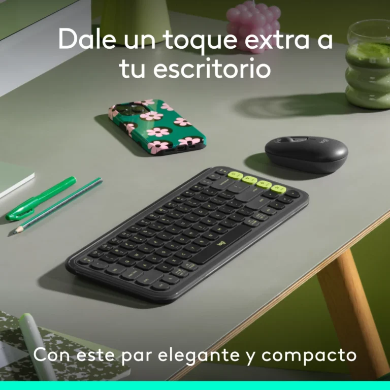 Combo-Teclado-Logitech-POP-Icon-Grafito-Green-Espanol