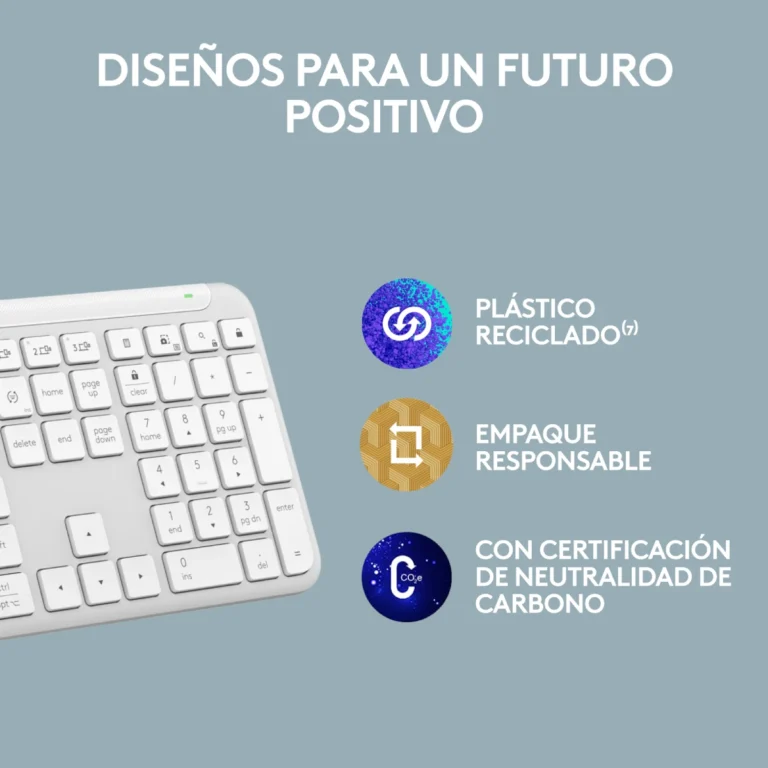 Teclado-Inalambrico-Logitech-Slim-K950-Blanco-en-Espanol