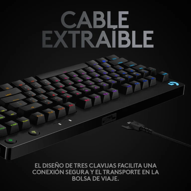 Teclado-Logitech-G-PRO-TKL-GX-Blue-Clicky-Cable