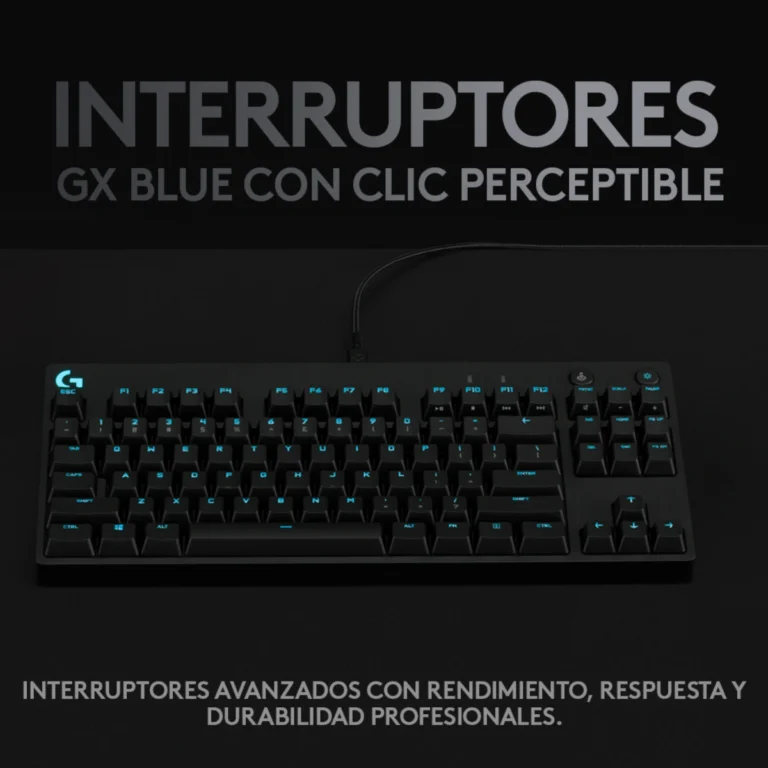 Teclado-Logitech-G-PRO-TKL-Interuuptor-GX-Blue-Clicky