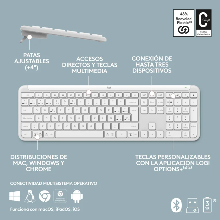 Teclado-Logitech-Signature-Slim-K950-white-en-Espanol