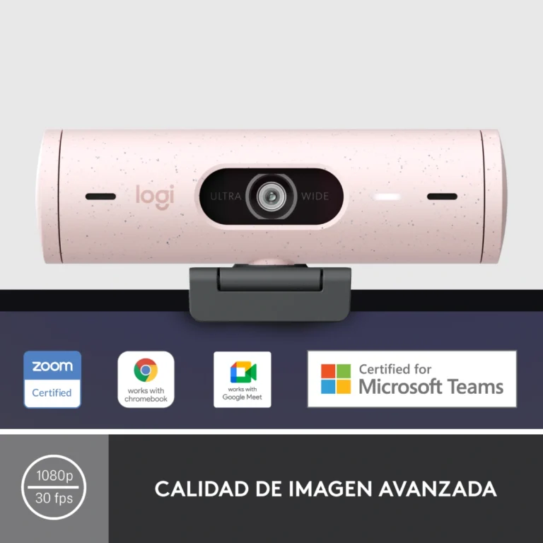 Webcam-Logitech-Brio-500-Full-HD-Rosa